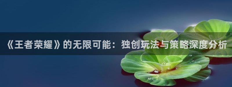 杜邦娱乐2首页登录：《王者荣耀》的无限可能：独创玩法与策略深
